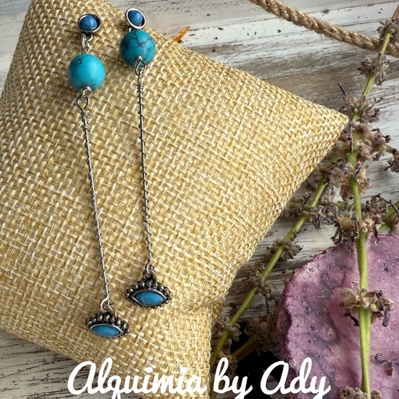 Alquimia by Ady Turquoise and Silver Earrings - Picture 1 of 1